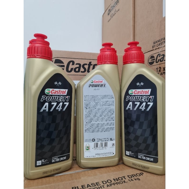 Castrol A747 หัวเชื้อ2Tเกรดแข่งสังเคราะห์100%1ลิตร Castrol xr77 2t 1ลิตร