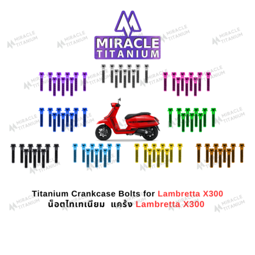 LAMBRETTA X300 Crankcase Bolts น็อตแคร้ง ไทเทเนียม