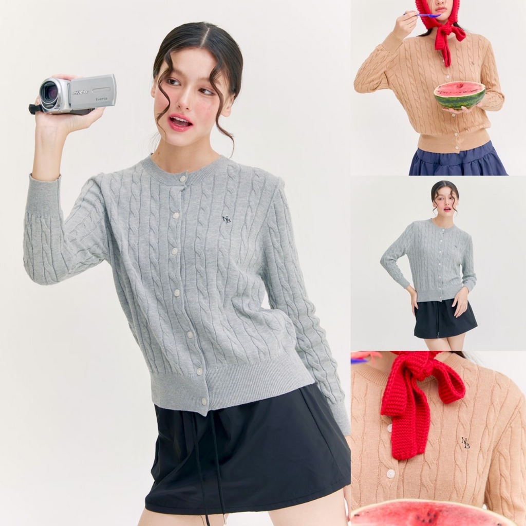 nbstudio.bkk - knitted cardigan เสื้อคาดิแกนแขนยาว