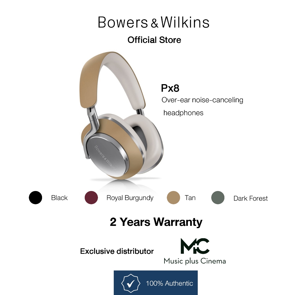 Bowers&Wilkins (B&W) PX8 Wireless Headphone Over ear หูฟังไร้สาย แบบครอบหู มีระบบตัดเสียงรบกวน