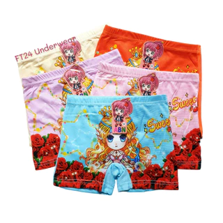กางเกงในเด็กผู้ชาย แบบมีขา แพ็ค 10 ตัว คละสี ผ้านิ่ม ใส่สบาย ลายน่ารัก S-XXL