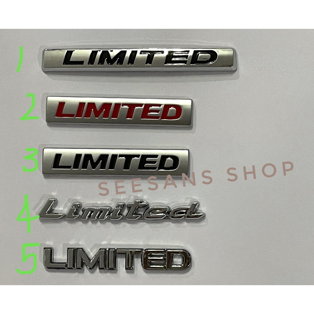 LOGO โลโก้ #LIMITED ติดรถยนต์ #สติ๊กเกอร์ติดรถยนต์#เพลทแต่งรถ#Logo Sticker