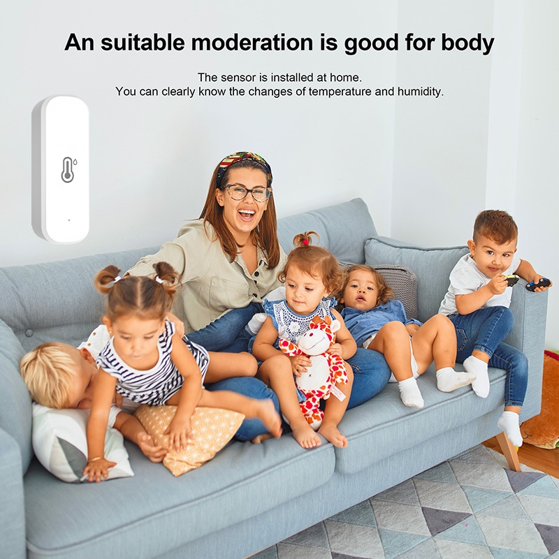 Cozylife WiFi เซ็นเซอร์อุณหภูมิความชื้นในร่มเซ็นเซอร์แบตเตอรี่การตรวจสอบการประยุกต์ใช้ Alexa Google Home Voice - รูปที่ 3