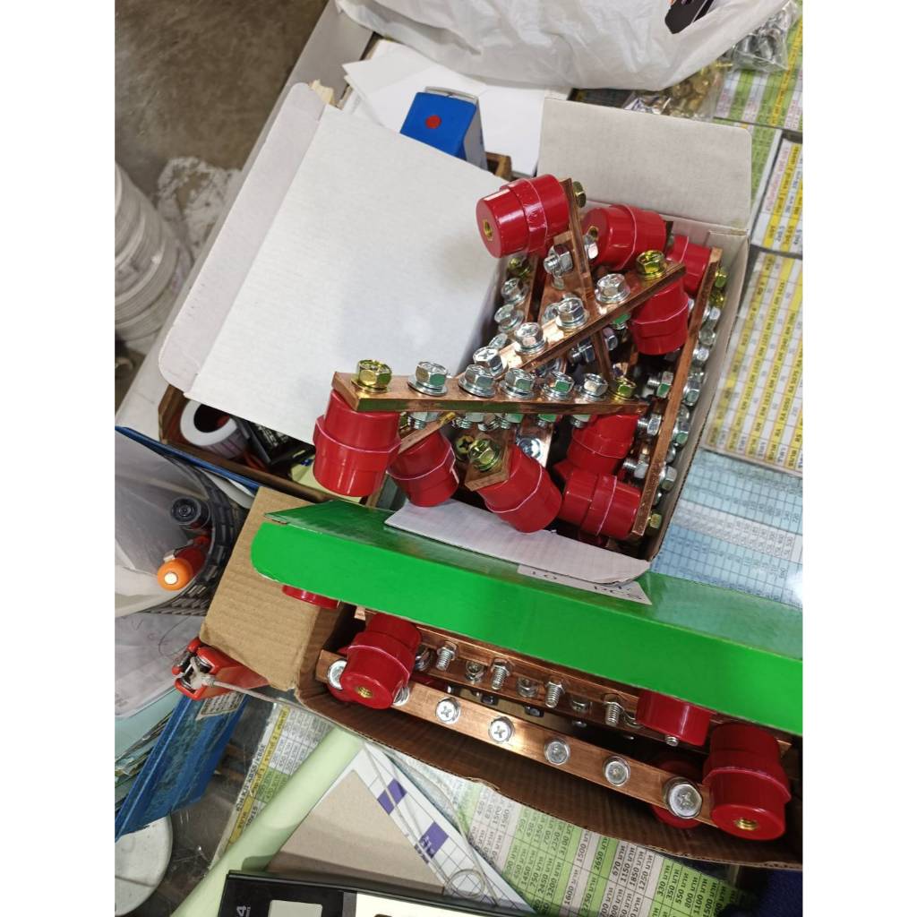 บัสบาร์ทองแดง 100-150A และ 200A พร้อมลูกถ้วย SM35 2ลูก และน้อตบัสบาร์ 5ตัว ***(ราคารวม vat แล้ว ออกใบกำกับภาษีได้) - รูปที่ 2