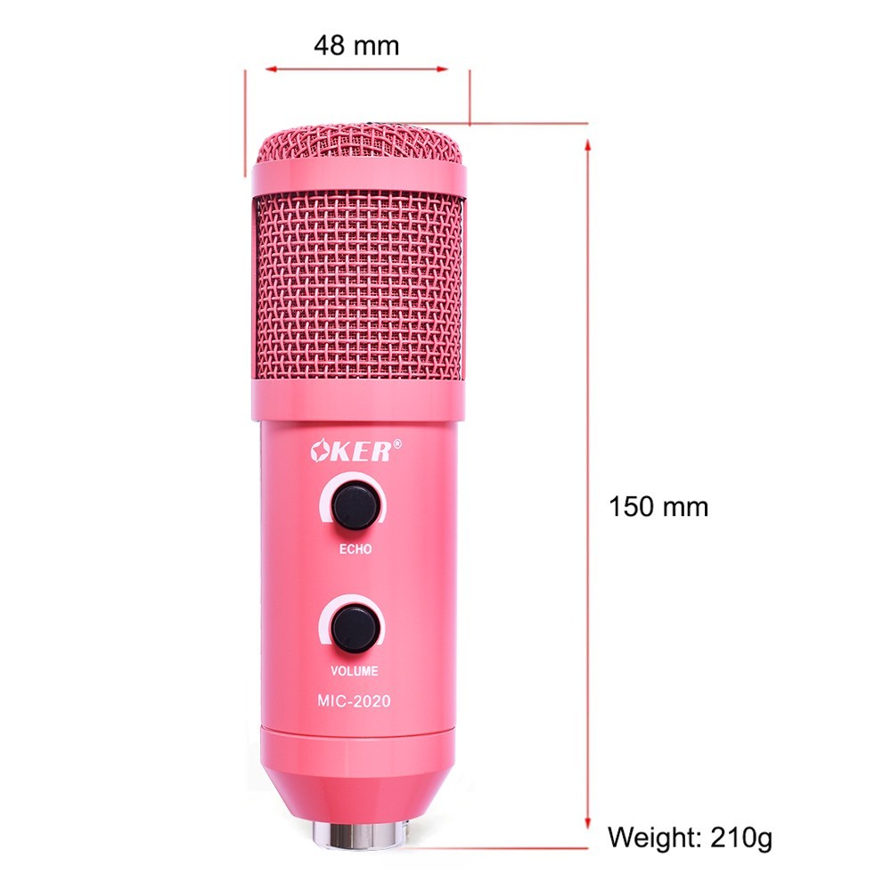 Mic Condenser ไมค์โครโฟน Usb 7.1 OKER MICROPHONE MIC-2020