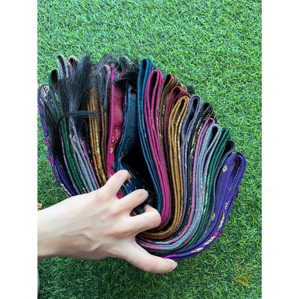 สไบแพรวาภูไท สไบแพรวาเนื้อผ้าฝ้าย หน้าแคบ ยาว2เมตร เข้าใหม่ - รูปที่ 5