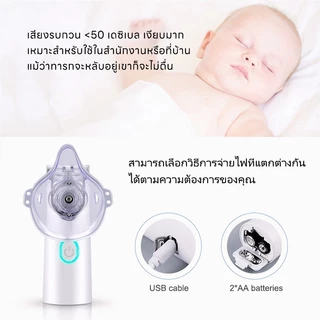เครื่องพ่นยาเด็ก เครื่องพ่นยาทางการแพทย์ หอบหืดแบบพกพาสำหรับเด็กและผู้ใหญ่ Nebulizer