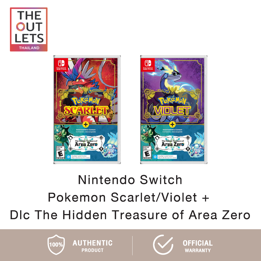 Nintendo Switch Pokemon Scarlet/Violet + DLC The Hidden Treasure of Area Zero แผ่นเกม นินเท็นโด สวิต