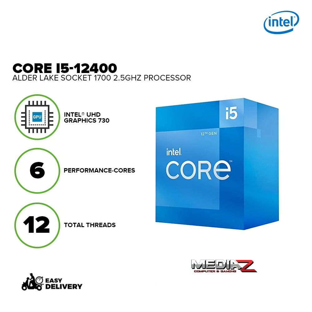 ส่งทันที Clearance Core i5 12400 Graphic UHD 730 สินค้าใหม่ประกันศูนย์ไทย CPU Intel MediaZShop