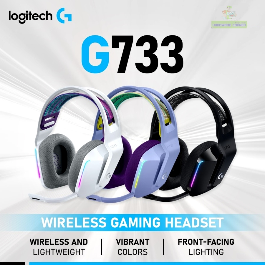 Logitech G733 Lightspeed Wireless Gaming Headset Lightsync RGB, Blue VO!CE - (Black /White) หูฟังเกมมิ่งไร้สาย พร้อมไมค์