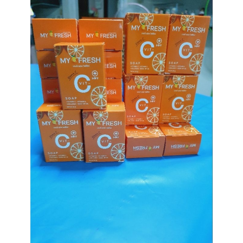 ❣️Saleสบู่มายซีเฟรช My C fresh แท้💯% สูตรรักษาสิว  ผด ผื่น รอยแดงจากสิว ฝ้าจางลงหน้ากระจ่างใสขึ้นท้า