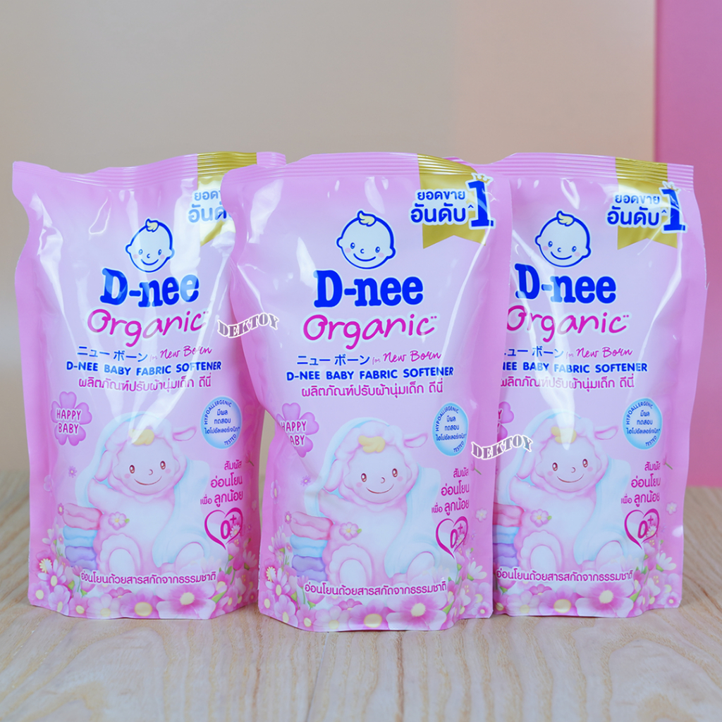 D-nee organic ดีนี่ น้ำยาปรับผ้านุ่มเด็ก กลิ่น Happy Baby 530 มล. สีชมพู - รูปที่ 2