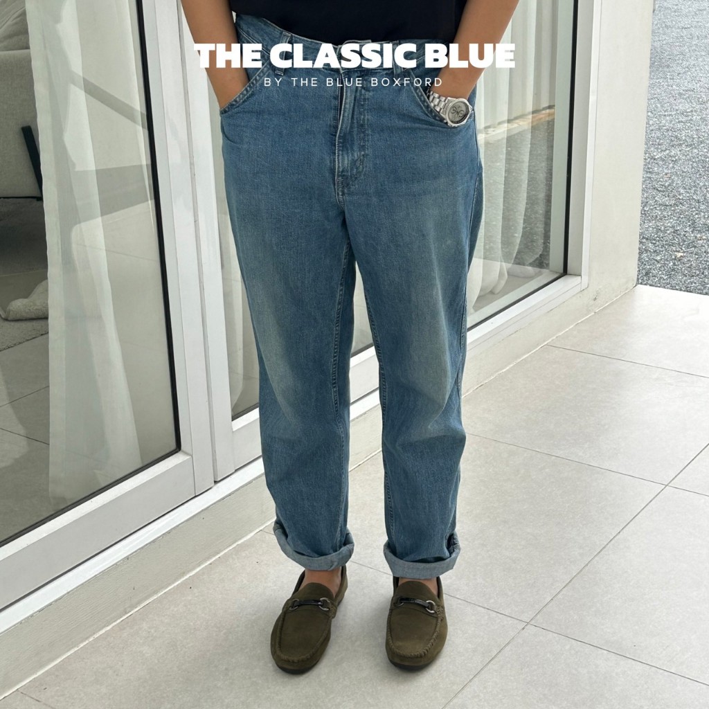 (สั่งผ่าน shopee video ลด30%) Classic blue - Tunis Hazel Loafer shoes รองเท้าหนังโลฟเฟอร์