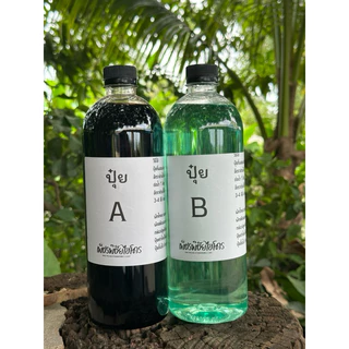 ปุ๋ย AB ไฮโดรโปรนิกส์แบบน้ำ 1000 ml. มี 2 แกลลอน+ไซริงค์10ml 1 อัน (สูตรบ้านนอกคอกนาฟาร์ม )