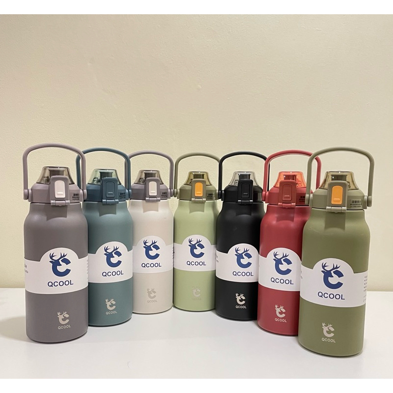 【ซื้อ 1 แถม 1】🔥Qcool🔥แถมแปรงล้างหลอด🔥 กระติกน้ำ ขวดนำ้1.7L/1.3Lแท้งค์สแตนเลส316 กระติกน้ำเก็บความร้อ
