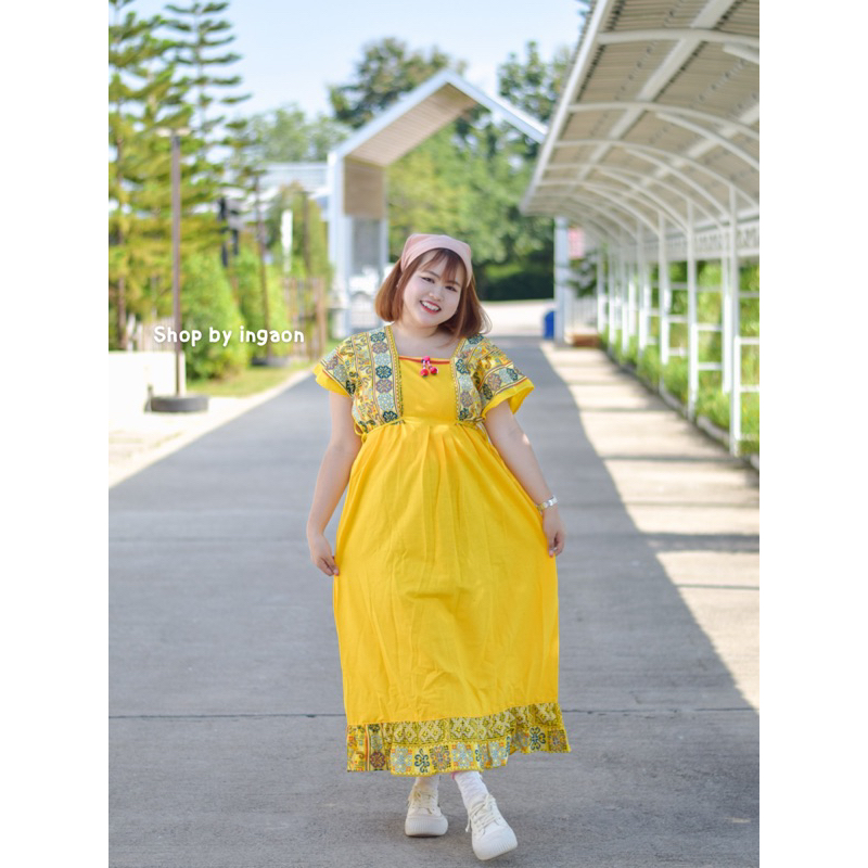 ชุดดอย(รุ่นระบายเเต่งปอมยาวพิเศษ)มีไซส์S-9XL เดรสพื้นเมือง ผ้าฝ้าย - รูปที่ 2