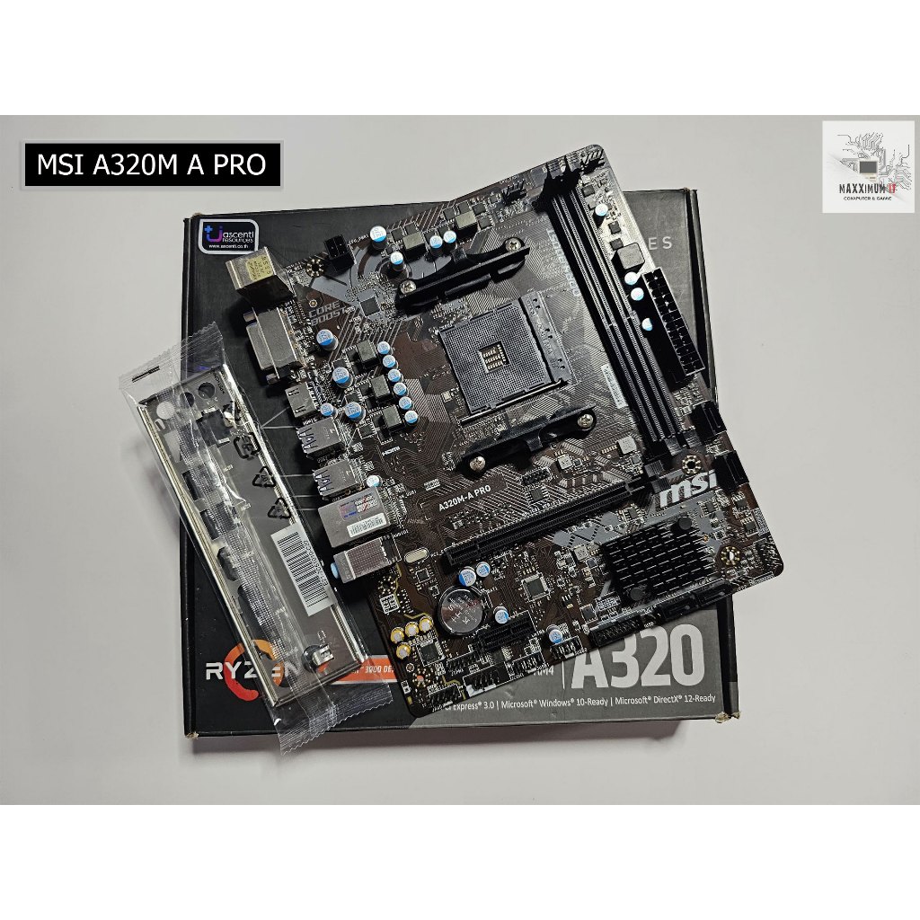 MAINBOARD (เมนบอร์ด) AM4 MSI A320M PRO-VD/S V2 (มือสอง)