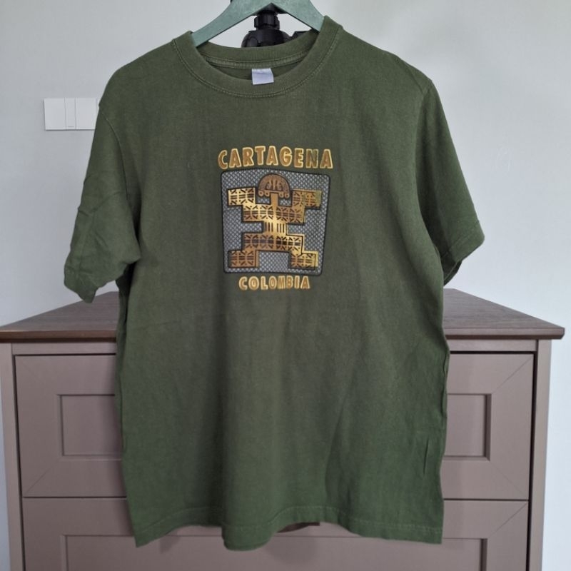 เสื้อยืด ลายมัน CARTAGENA COLOMBIA size L (D580)