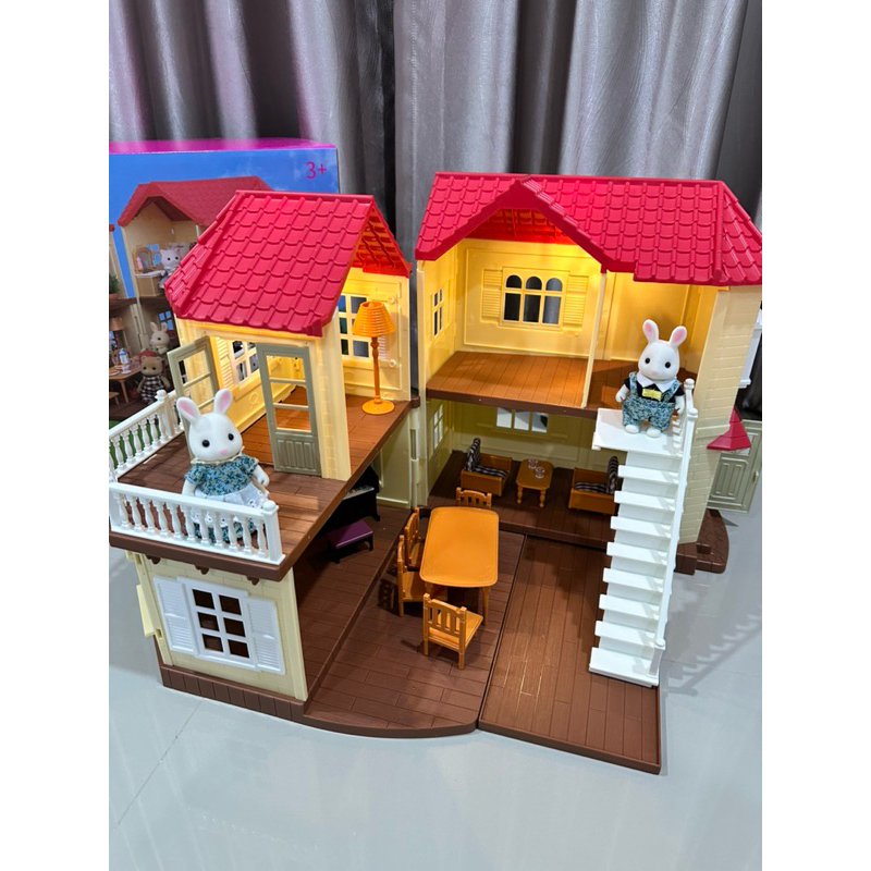 🔥พร้อมส่งในไทย🔥 บ้านตุ๊กตากระต่าย บ้านกระต่ายของเล่น Playhouse มาพร้อมเฟอร์นิเจอร์และกระต่าย ของเล่นเด็ก โมเดลของเล่น รูปที่ 6