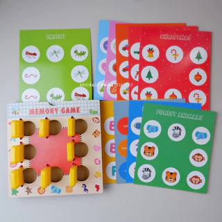 T179 Memory Game ของเล่นฝึกความจำ เปิดจับคู่ภาพเหมือน ของเล่นเสริมพัฒนาการเด็ก