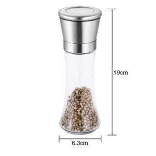 พร้อมส่ง ขวดบดพริกไทย ขวดแก้วไร้สารตะกั่ว ขวดบดเกลือ พริกไทย งา หิมาลัยยัน ถั่ว ยา อาหารปลา