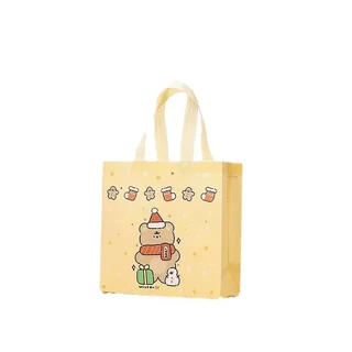 กระเป๋าถือ เคลือบกันน้ำ ถุงผ้าพิมพ์ลาย Shopping bag (S24)