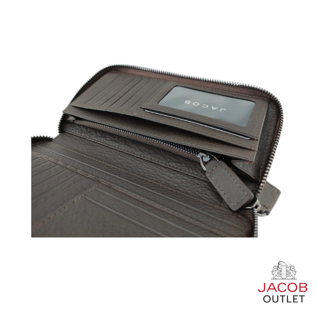 JACOB กระเป๋าสตางค์ชายทรงยาว พร้อมช่องใส่รูปภาพ - รุ่น SMITH 22472