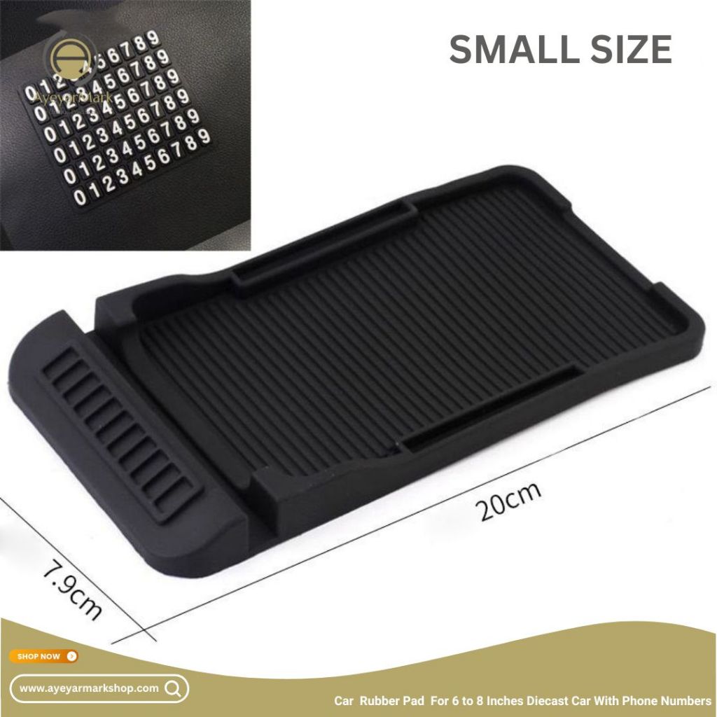 Car Rubber Pad For 4 to 7 Inches Diecast Cars with Phone Numbers