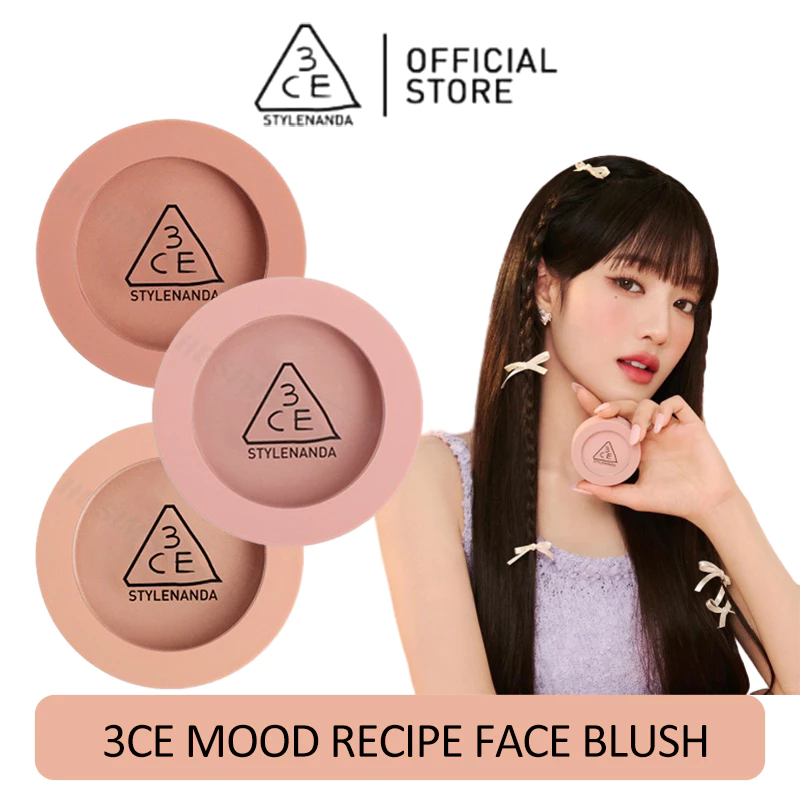 3ce Mood Recipe Face Blush,ทรีซีอี มู้ด เรซิพี เฟซ บลัช เครื่องสำอาง บลัชออน ปัดแก้ม บลัชออนเนื้อแมท