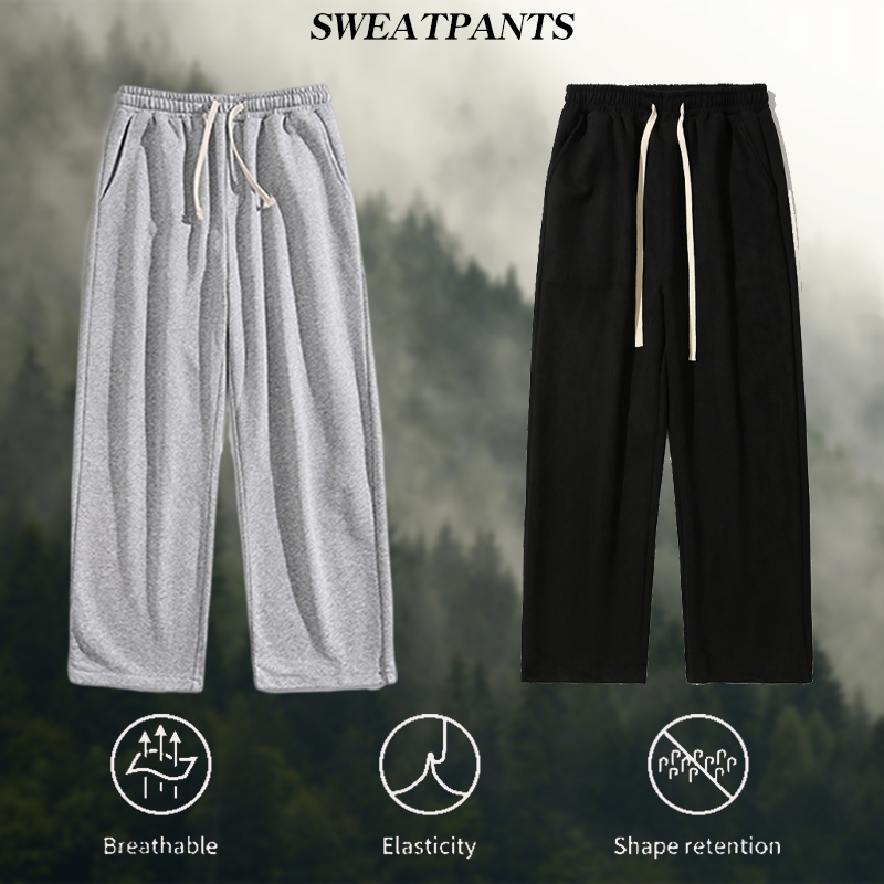 【พร้อมส่ง】กางเกงขายาวผู้ชาย เวลาว่าง กางเกงวอร์ม สีดำและสีเทา สรุปง่ายๆง่ายๆ  การออกกำลังกายที่เหมาะสม