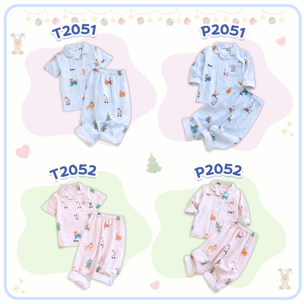 ชุดนอน Masalin KID ผ้ามัสลิน (T2051 T2052 P2051 P2052)