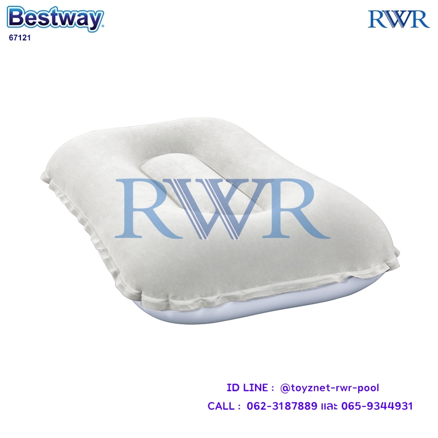 Bestway หมอนเป่าลม 42x26x10 ซม. สีขาว รุ่น 67121