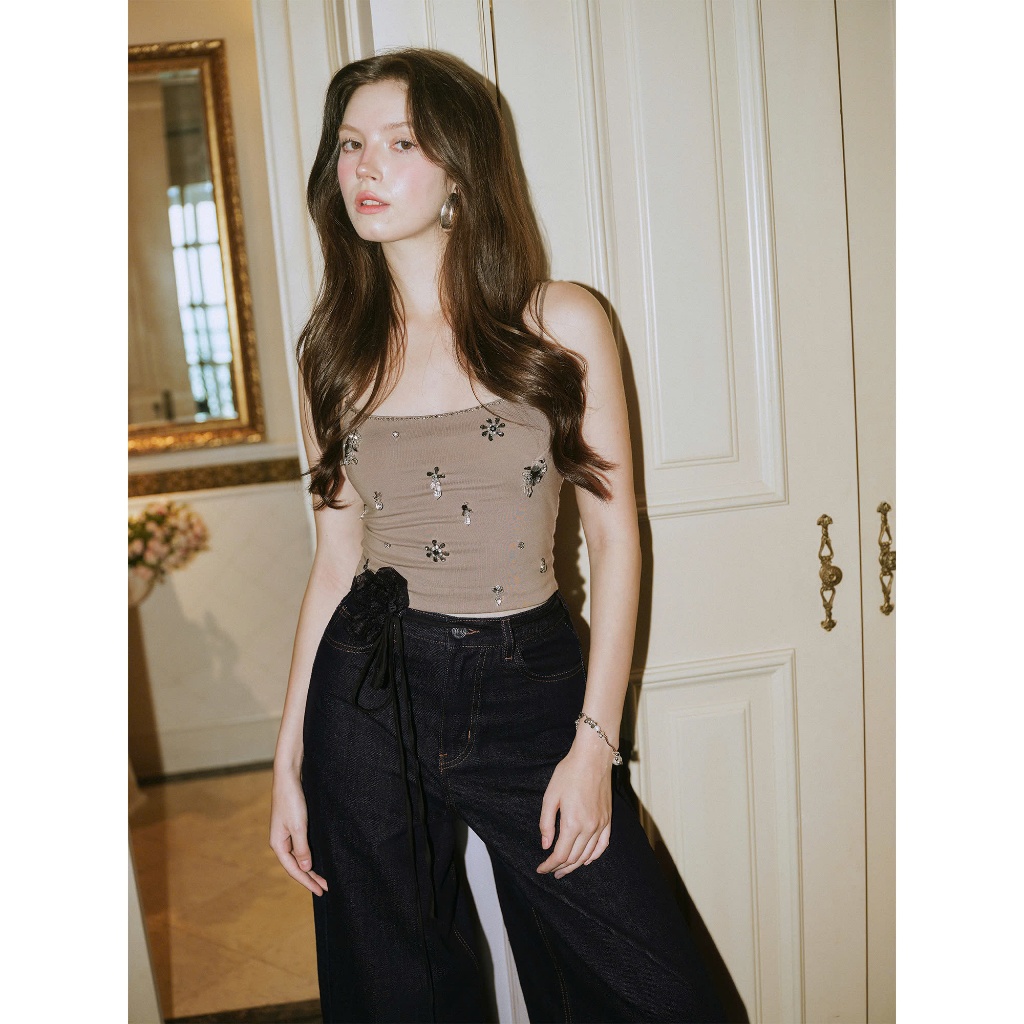 Maven เสื้อ รุ่น Mary Taupe Top