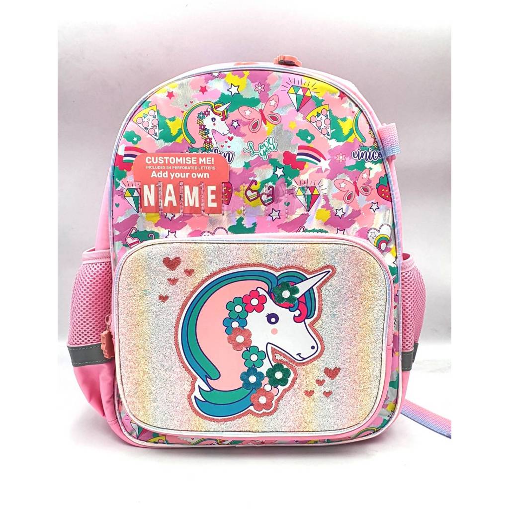 VEST กระเป๋าสะพายหลัง เป้ลายตัวการ์ตูนน่ารักๆ สไตล์สมิกเกิ้ลแต่ราคาเบาๆ หนังอย่างดี กิมมิกน่ารักๆเพียบ สะท้อนตอนกลางคืน