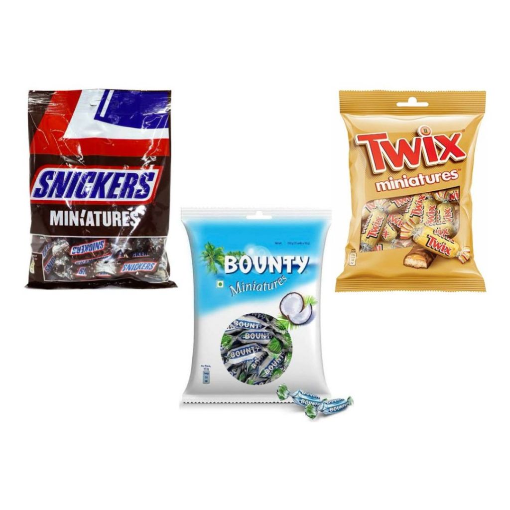 Chocolate bounty / twix / snickers ช็อกโกแลตตัวดังจากเนเธอร์แลนด์ นํ้าหนัก 150 กรัม