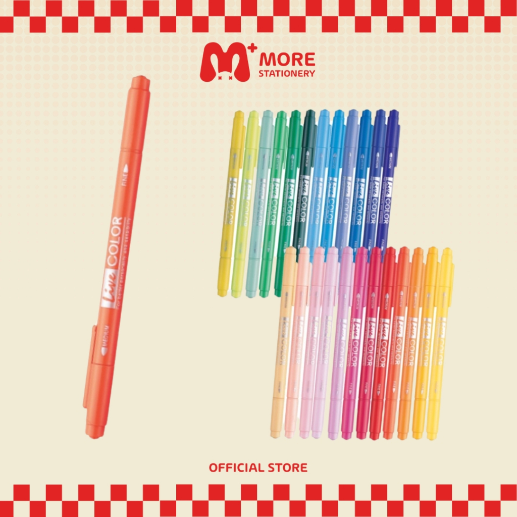 Monami (โมนามิ) ปากกาสีน้ำ 2 หัว รุ่น Live Color ไลฟ์ คัลเลอร์