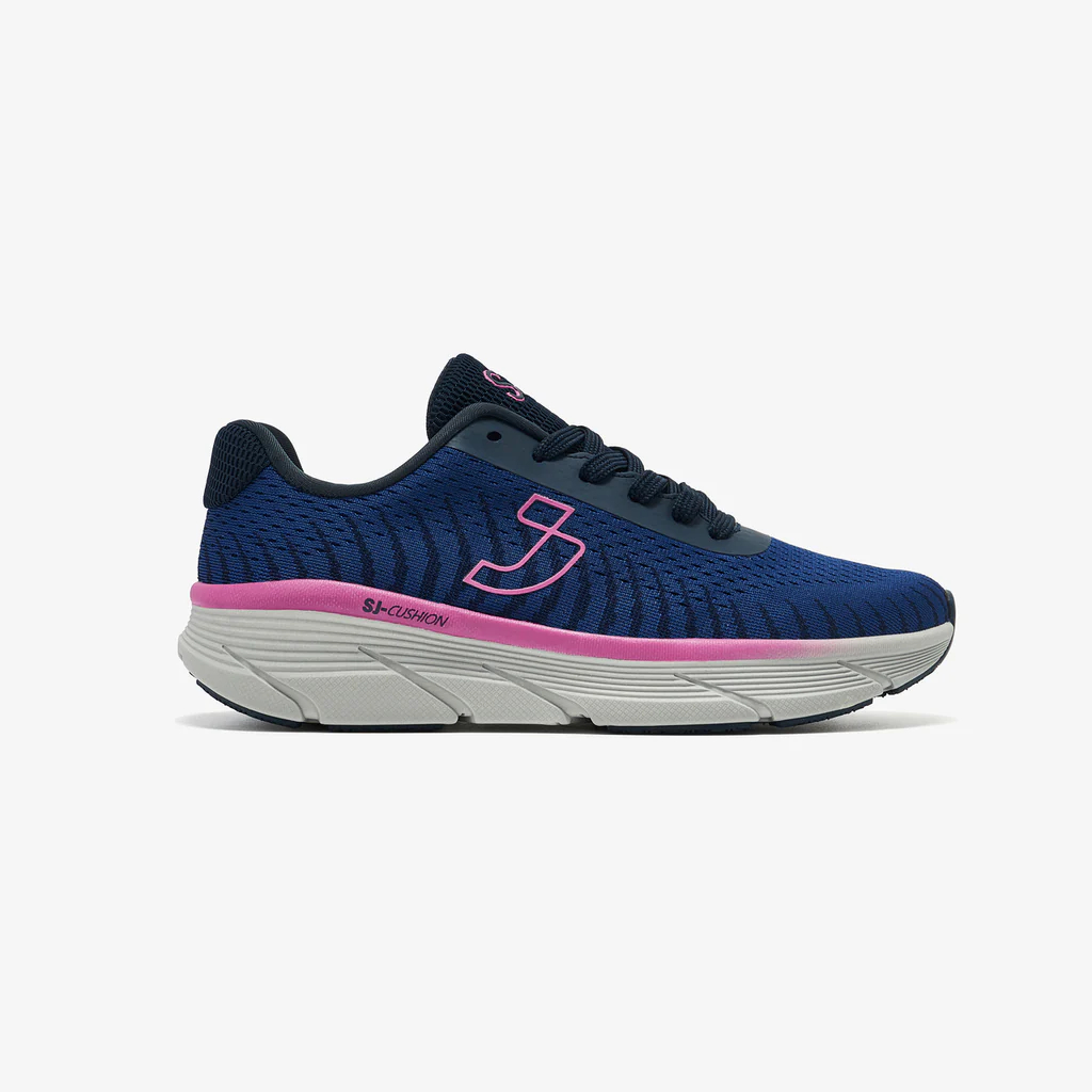 SJ Lifestyle รุ่น Athleisure sneakers women CUSHION JACQUARD 619493 รองเท้าผ้าใบลำลอง สำหรับผู้หญิง มี 2 สี กรม/ชมพู ดำ