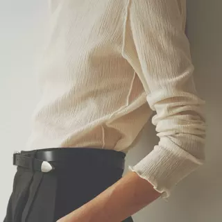 Madmatter - Pleated L/S Tee เสื้อผ้าพลีทผ้าบาง