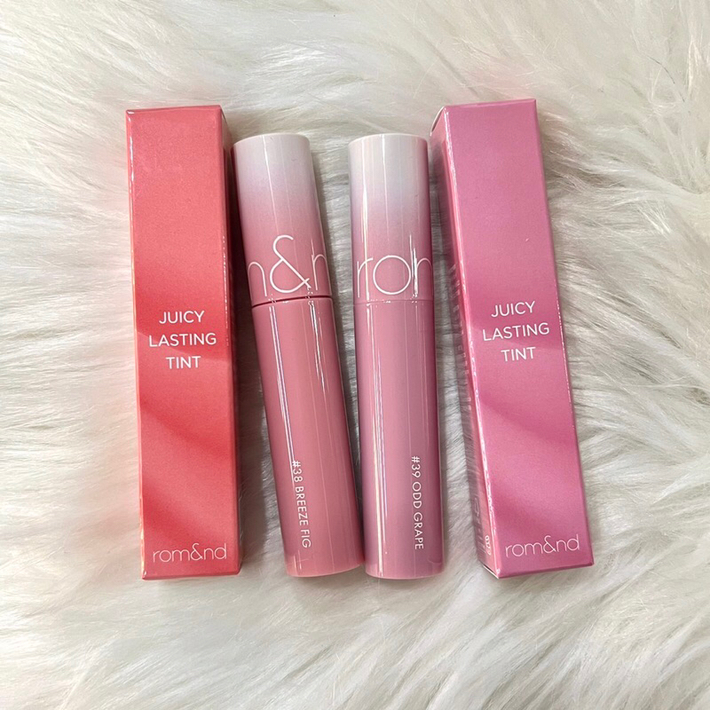 ลิปทินท์ Rom&nd Juicy Lasting Ajak Tint 5.5 g. สี 38 BREEZE FIG / สี 39 ODD GRAPE