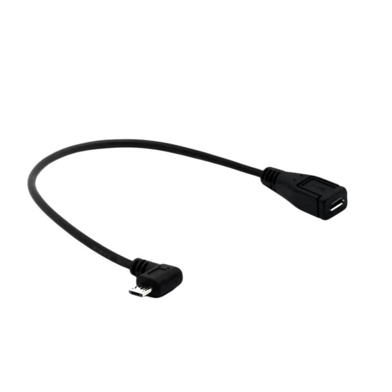 USB Micro USBชาย-หญิงUSB 2.0สายสั้นConverterอะแดปเตอร์25ซม. micro USB Male to micro Female USB 90องศา