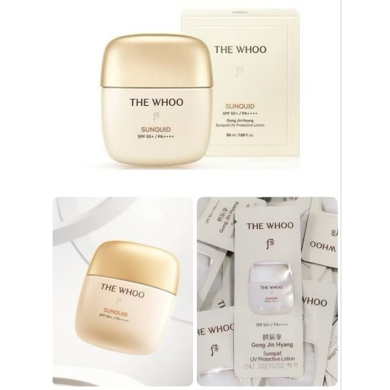 the whoo sunquid spf50++ gong jin hyang 1ml