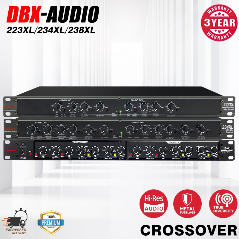 DBX-AUDIO 223XL/234XL/238XL Electronic crossover,เครื่องแยกสัญญาณเสียง, ครอสโอเวอร์ ซับวูฟเฟอร์ ster