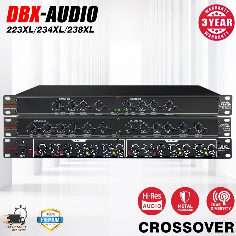 DBX-AUDIO 223XL/234XL/238XL Electronic crossover,เครื่องแยกสัญญาณเสียง, ครอสโอเวอร์ ซับวูฟเฟอร์ stereo,ครอสโอเวอร์อนาล็อ