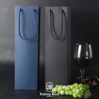 Baking Barn Wine bag (10 ชิ้น/แพ็ค) ถุงใส่ไวน์ ถุงกระดาษคราฟท์ทรงสูง ถุงกระดาษใส่ขวดไวน์ กระดาษหนา
