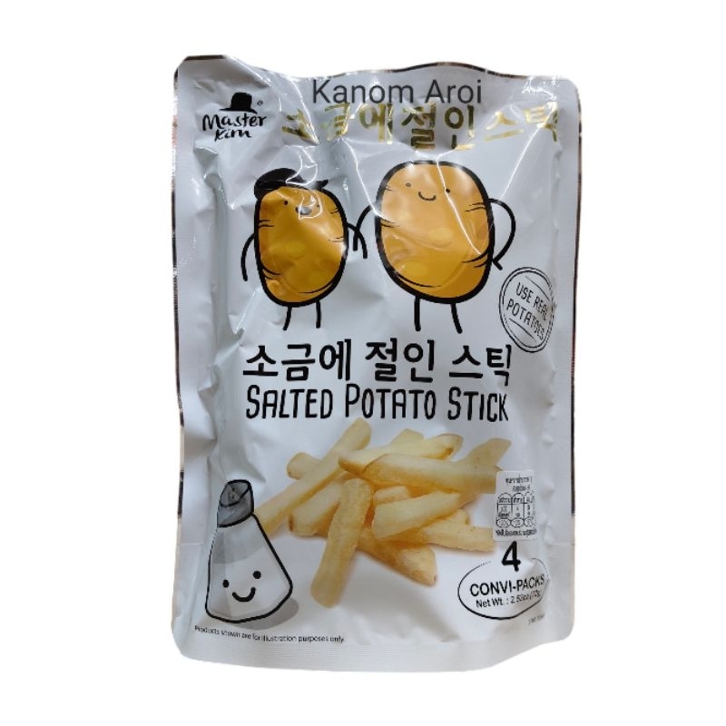 เฟรนช์ฟรายส์สไตล์เกาหลี Master Kim Potato Stick มันฝรั่งแท้ ชนิดแท่งอบกรอบรสเกลือ