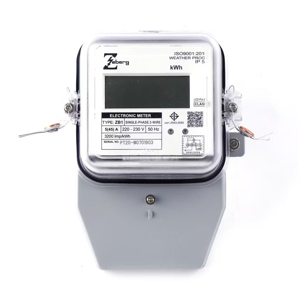 ZEBERG มิเตอร์อิเล็กทรอนิกส์ ELECTRONIC WATT-HOUR METER 2สาย รุ่น 5/45A