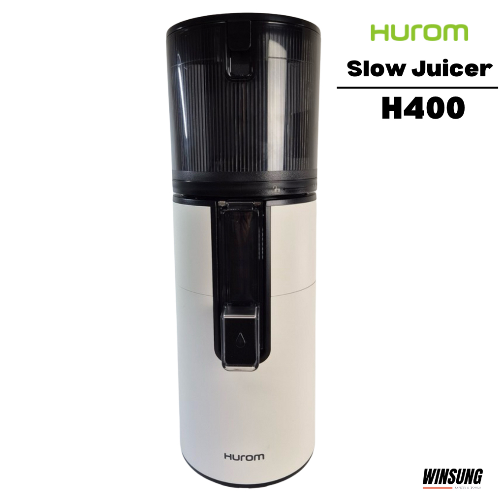 เครื่องสกัดเย็นน้ำผักผลไม้ เครื่องคั้นน้ำผลไม้ Hurom รุ่น H400 สีขาว