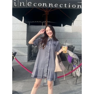 Sally dress เดรสสั้น เดรสเชิ้ต เสื้อเชิ้ต อก38 ยาว35นิ้ว