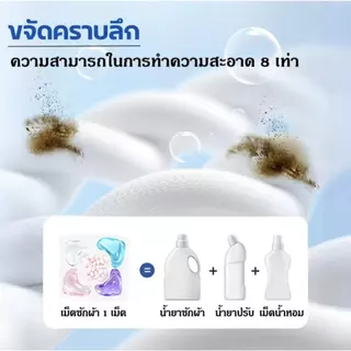 5 in 1 เจลบอลซักผ้า กล่องละ 40 เม็ด รวมน้ำยาซักผ้า น้ำยาปรับผ้านุ่ม กลิ่นหอมมาก MISSYOUHOME
