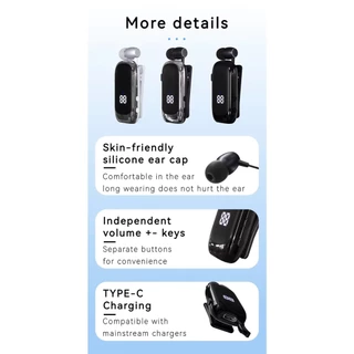 หูฟังบลูทูธ Kawa K88 ตัดเสียงลมดีมาก แบตอึดคุยต่อเนื่อง 20 ชม กันน้ำ IPX5 Type C Fast charge